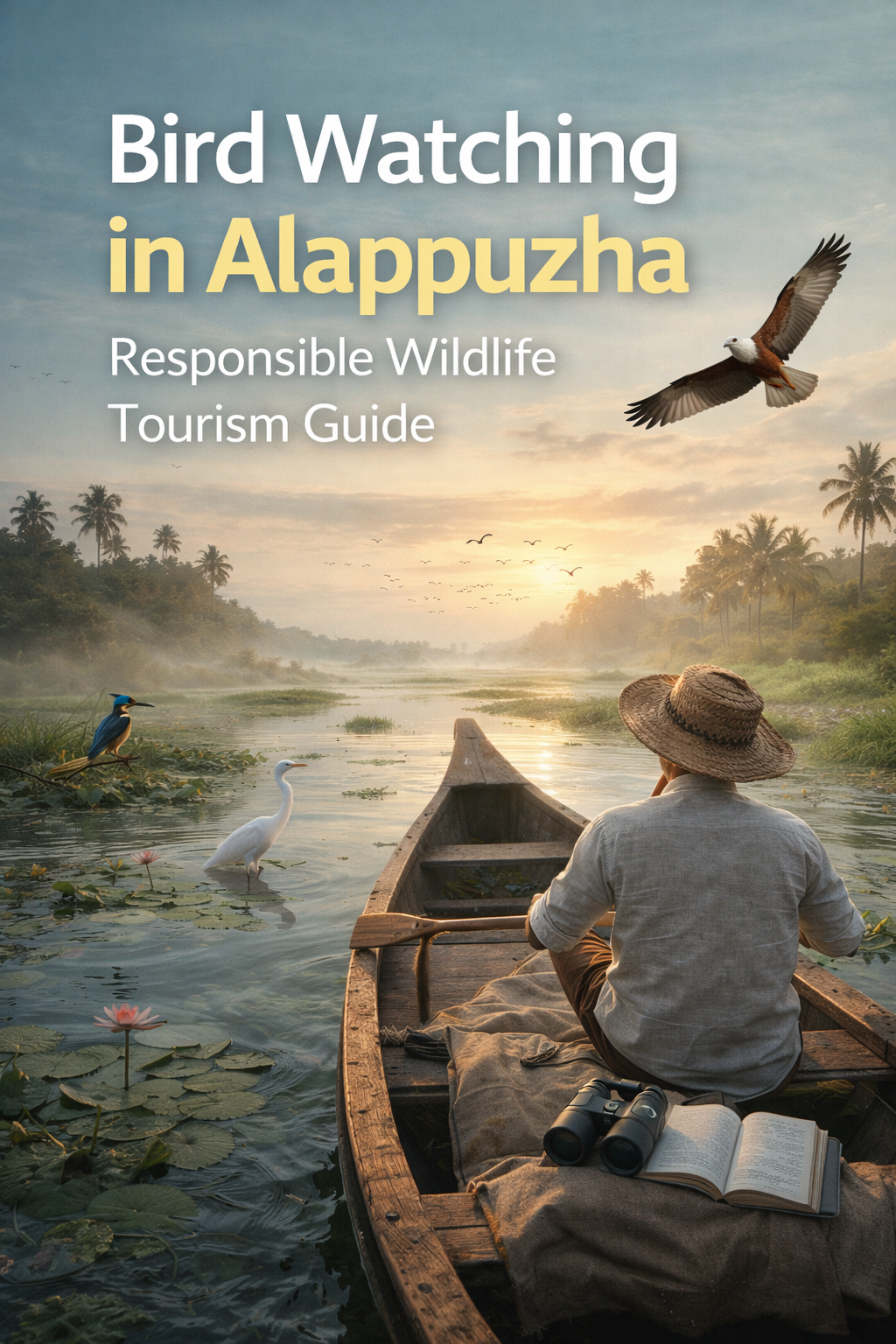 Bird Watching in Alappuzha with canoe ride in Kerala backwaters and migratory birds