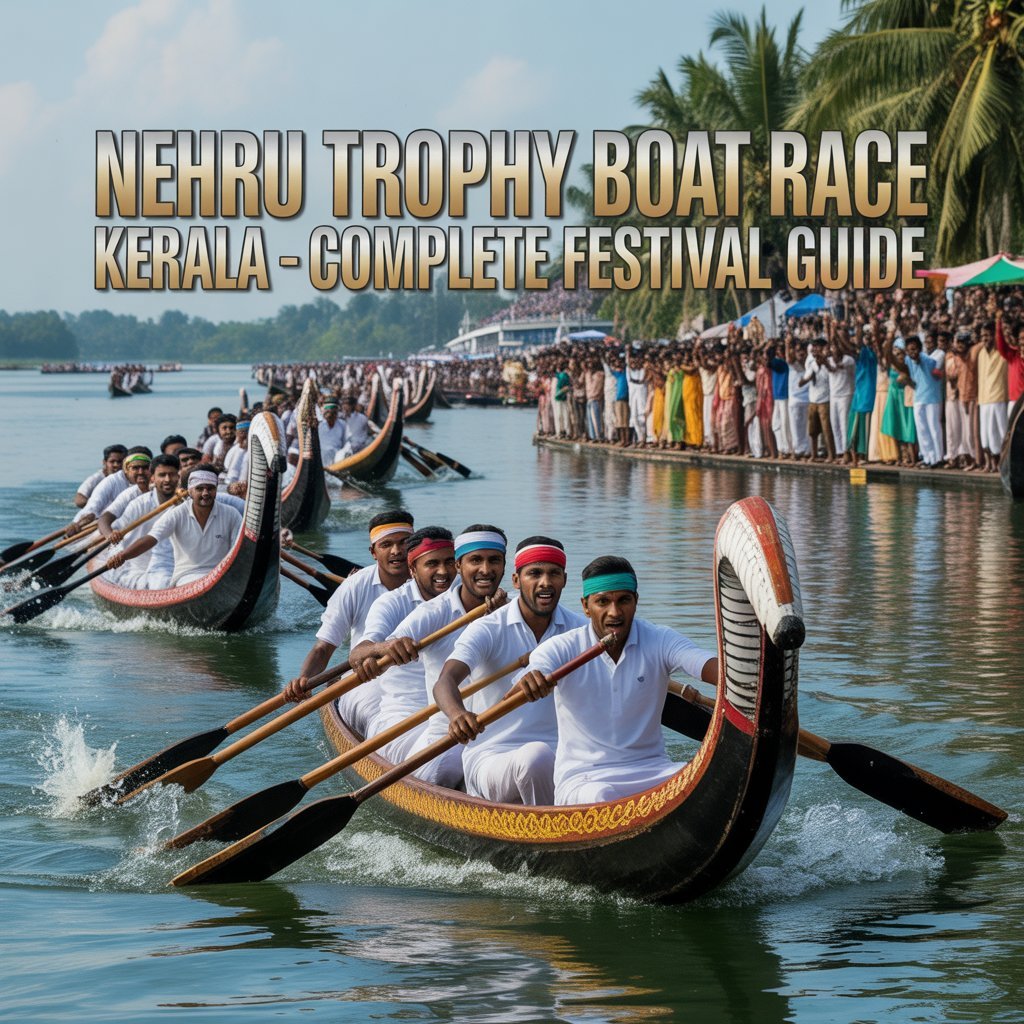 Nehru Trophy Boat Race Kerala at Punnamada Lake with traditional snake boats and rowers