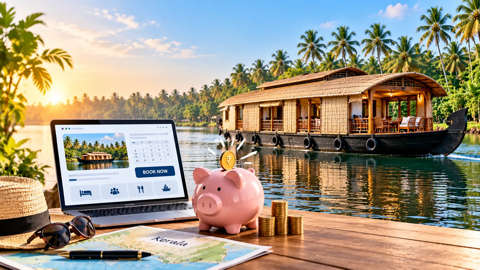 save money houseboat booking Kerala
